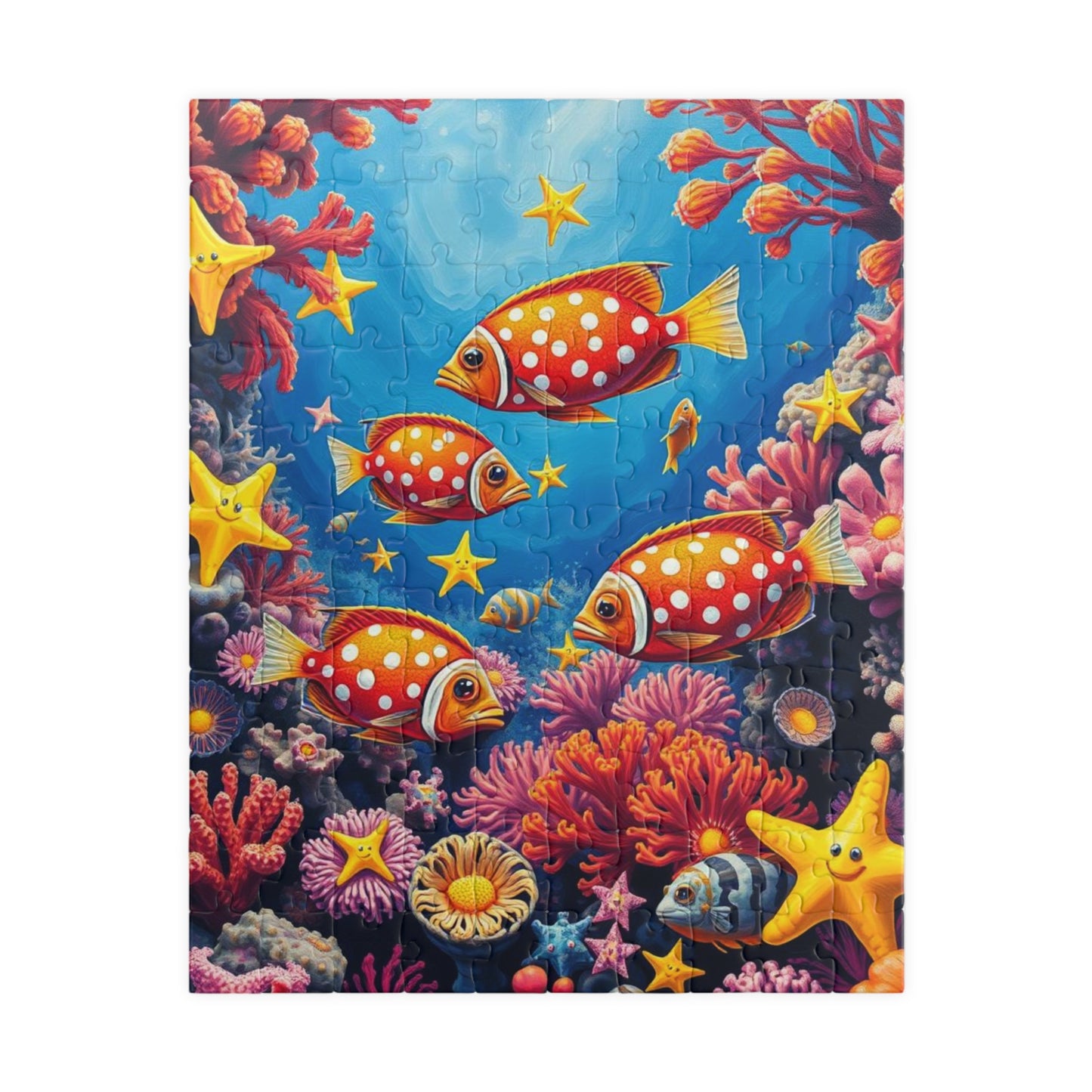 Ocean Puzzle with Tropical Fish, Colorful Underwater Jigsaw Puzzle for Adult, Fun Family Activity, Creative Birthday Holiday Gift for Friend 110 pcs (Vertical) Puzzle The Puzzle Chest
