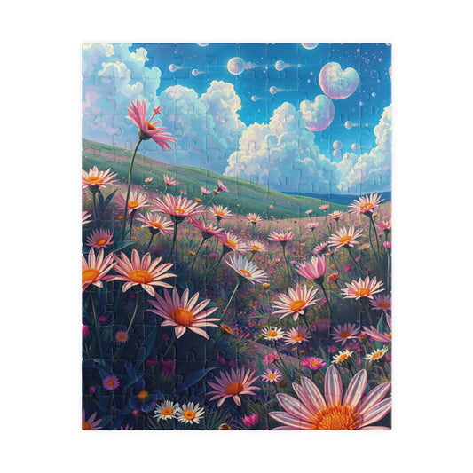 Beautiful Floral Landscape Puzzle | Artistic Jigsaw, Nature-Inspired Gift, Relaxing Activity, Home Decor, Family Fun, Mindfulness Craft 110 pcs (Vertical) Puzzle The Puzzle Chest