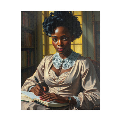 Elegant Vintage Puzzle - Black American Woman, Relaxing Gift for Her, Family Game Night, Art Collectors, Birthday Gift, Mindfulness Activity 520 pcs (Vertical) Puzzle The Puzzle Chest