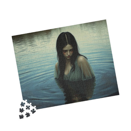 The Veil Between Gothic Jigsaw Puzzle, Mystical Reflection, Enigmatic Water Scene, Gothic Art Print, Gift for Friend, Solo Fun, Game Nights Puzzle The Puzzle Chest