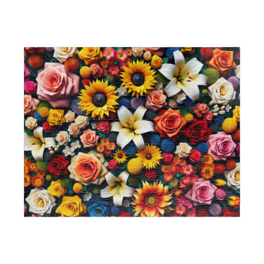 Wildflower Collage Puzzle, 110-1014 Piece Floral Art Illustration Jigsaw, Tabletop Game for Quiet Family Time Activity, Nature Lover Gift 252 pcs (Horizontal) Puzzle The Puzzle Chest