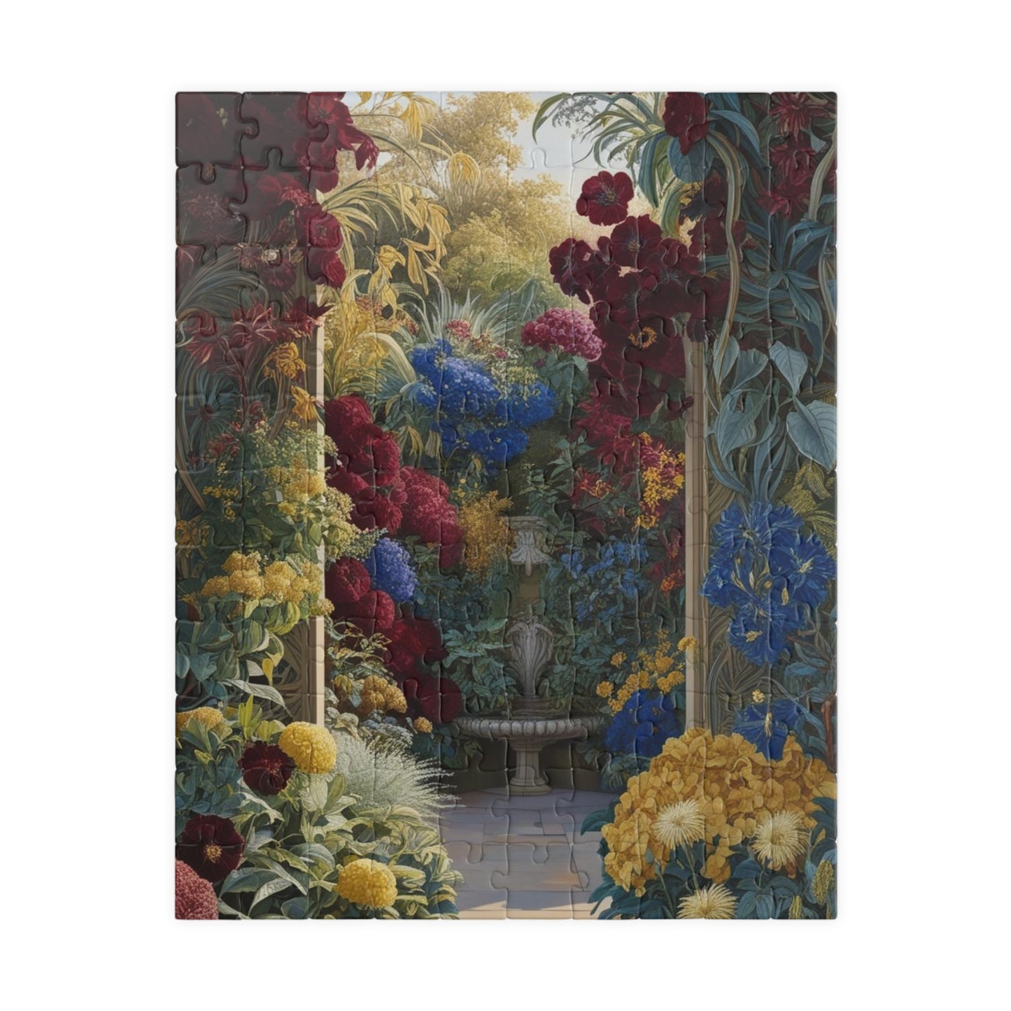 Colorful Floral Garden Puzzle, 110, 252, 520, 1014-piece Flower Adult Jigsaw Game, Creative Gift Idea, Family Activity, Puzzle Lover, Nature Art 110 pcs (Vertical) Puzzle The Puzzle Chest