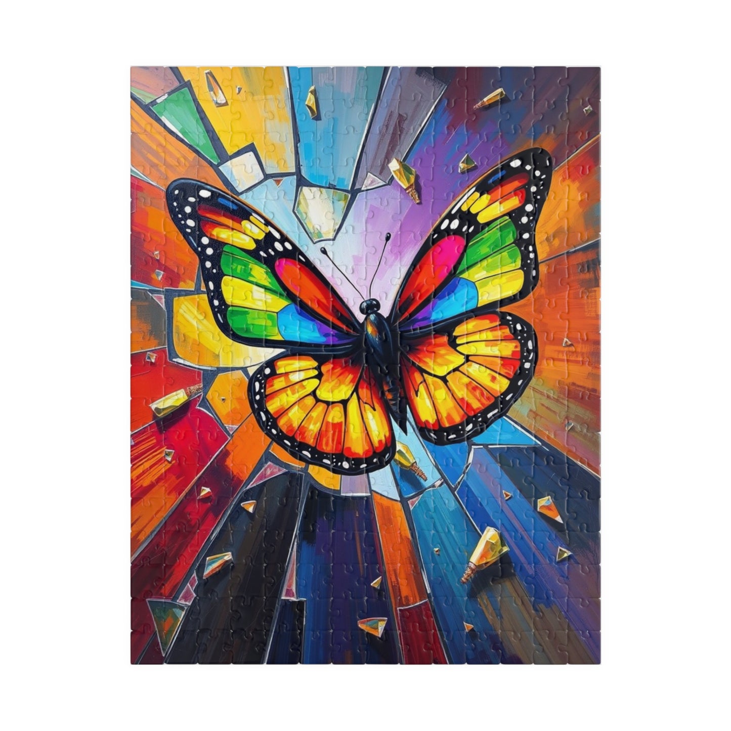 Colorful Butterfly Jigsaw Puzzle - 110, 252, 520, 1014-Piece, Stress Relief Game, Fun Family or Solo Activity, Home Entertainment Gift Idea