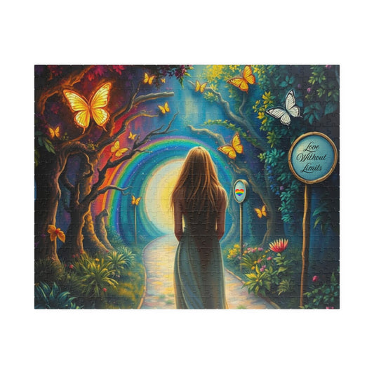 Whispers of the Rainbow Garden Jigsaw Puzzle, Rainbow Puzzle, LGBTQ Puzzle Art Pride Month Gift for Adults, Family Activity, Mindfulness 520 pcs (Horizontal) Puzzle The Puzzle Chest