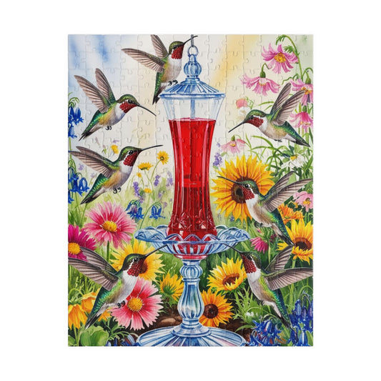 Jigsaw Puzzle - Hummingbirds and Wildflowers, 110-520 Piece, Fun and Relaxing Activity, Great for Bird Lovers. Gift for Nature Enthusiasts 252 pcs (Vertical) Puzzle The Puzzle Chest