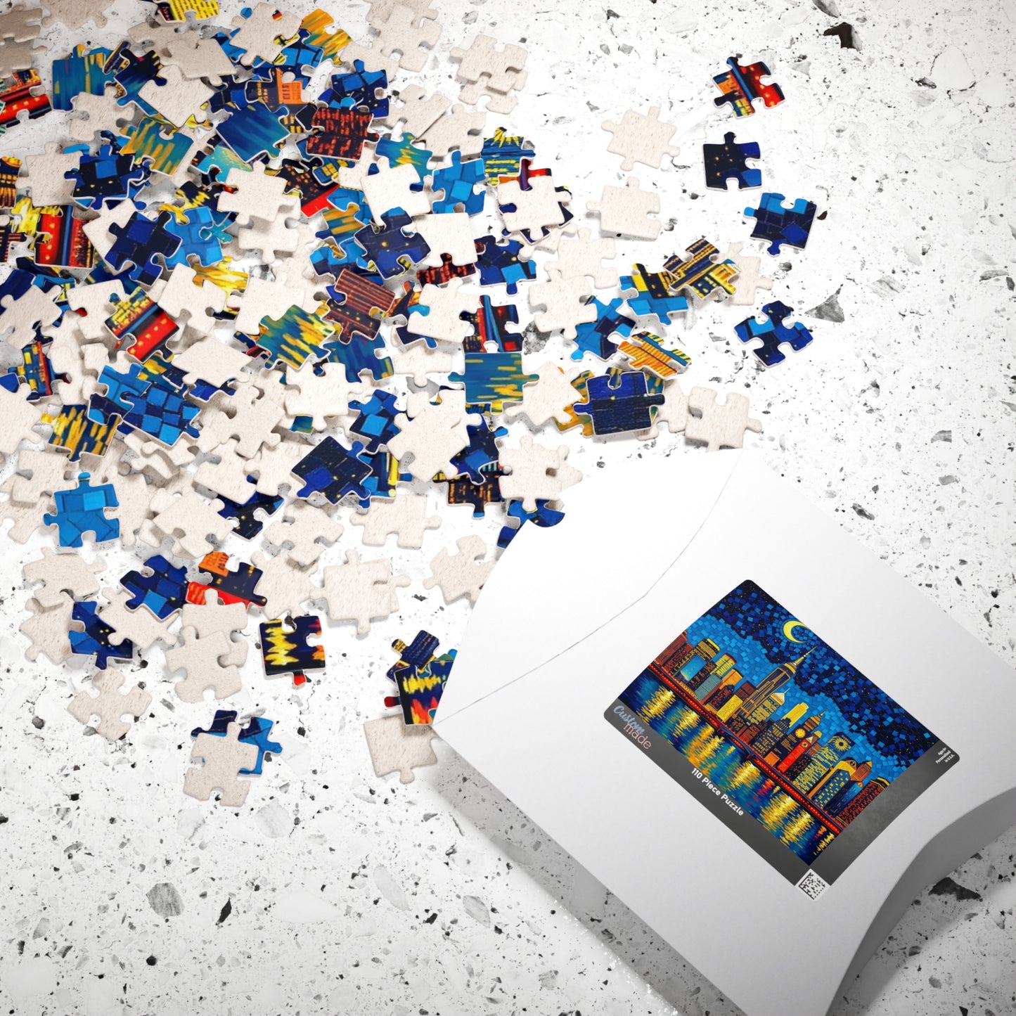 Mosaic Starry Night Skyline Jigsaw Puzzle Puzzle The Puzzle Chest