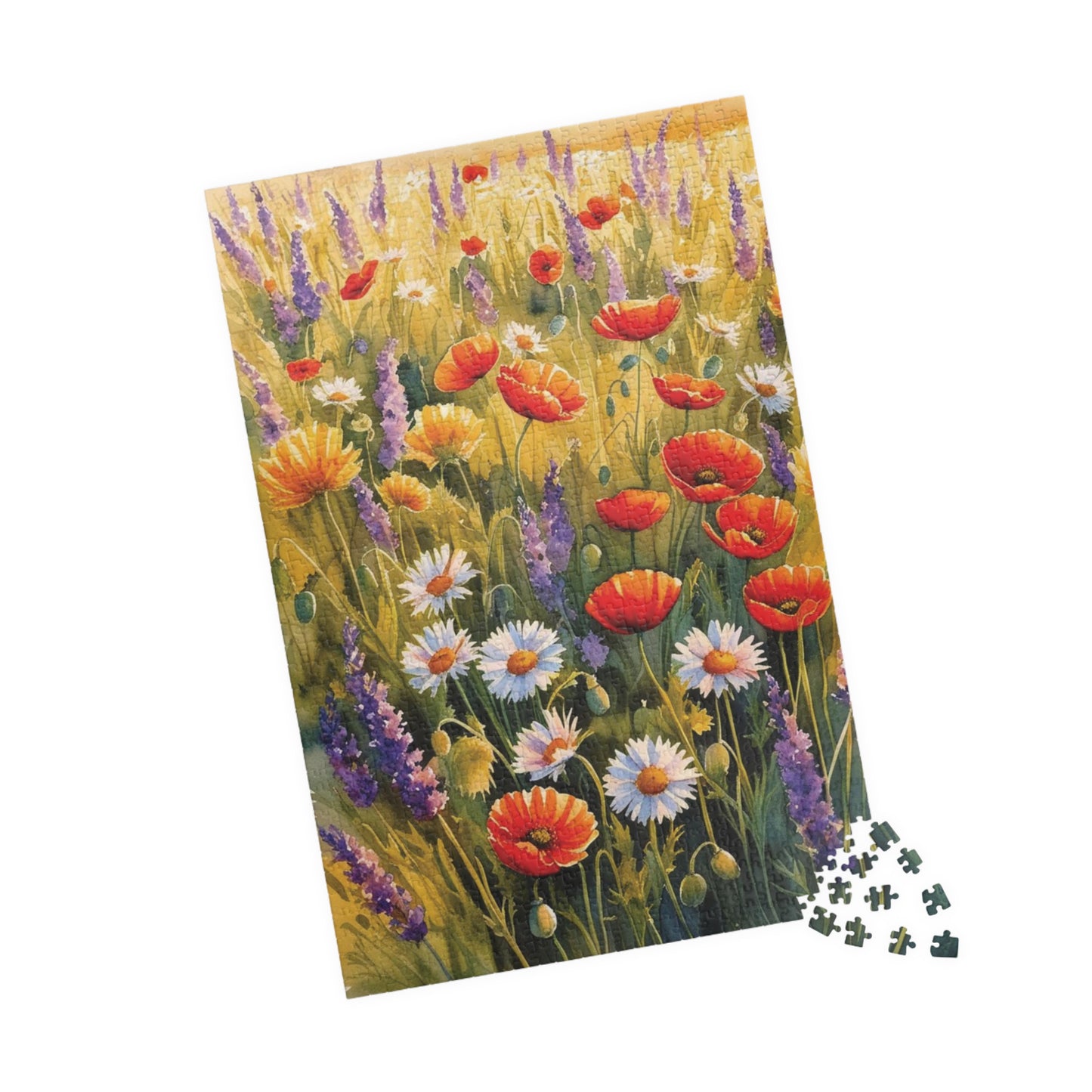 Field of Wildflowers Jigsaw Puzzle, Flowers with Butterflies Floral Landscape Game, 252 520 1014 Piece Nature Lover Gift for Friend Puzzle The Puzzle Chest