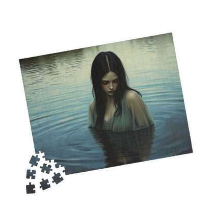 The Veil Between Gothic Jigsaw Puzzle, Mystical Reflection, Enigmatic Water Scene, Gothic Art Print, Gift for Friend, Solo Fun, Game Nights Puzzle The Puzzle Chest