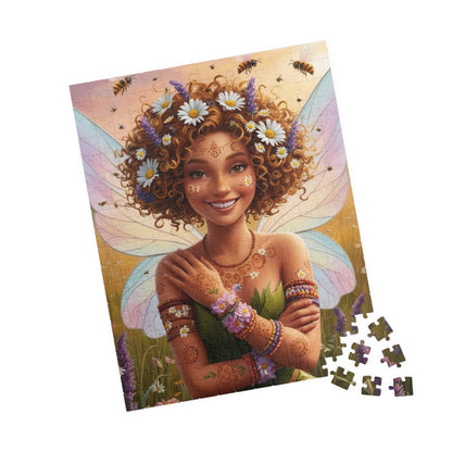 Wildflower Meadow Fairy Jigsaw Puzzle, Enchanting Mythical Gift for Fantasy Lover, Family Fun, Birthday and Holiday Activities, Brain Teaser Puzzle The Puzzle Chest