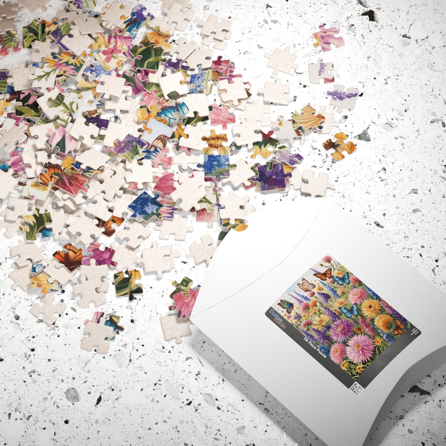 Butterfly Garden Puzzle - Field of Wildflowers and Butterflies, 110-1014 Piece Jigsaw Puzzle, Nature Scene Fun Family Activity, Fun Puzzle The Puzzle Chest