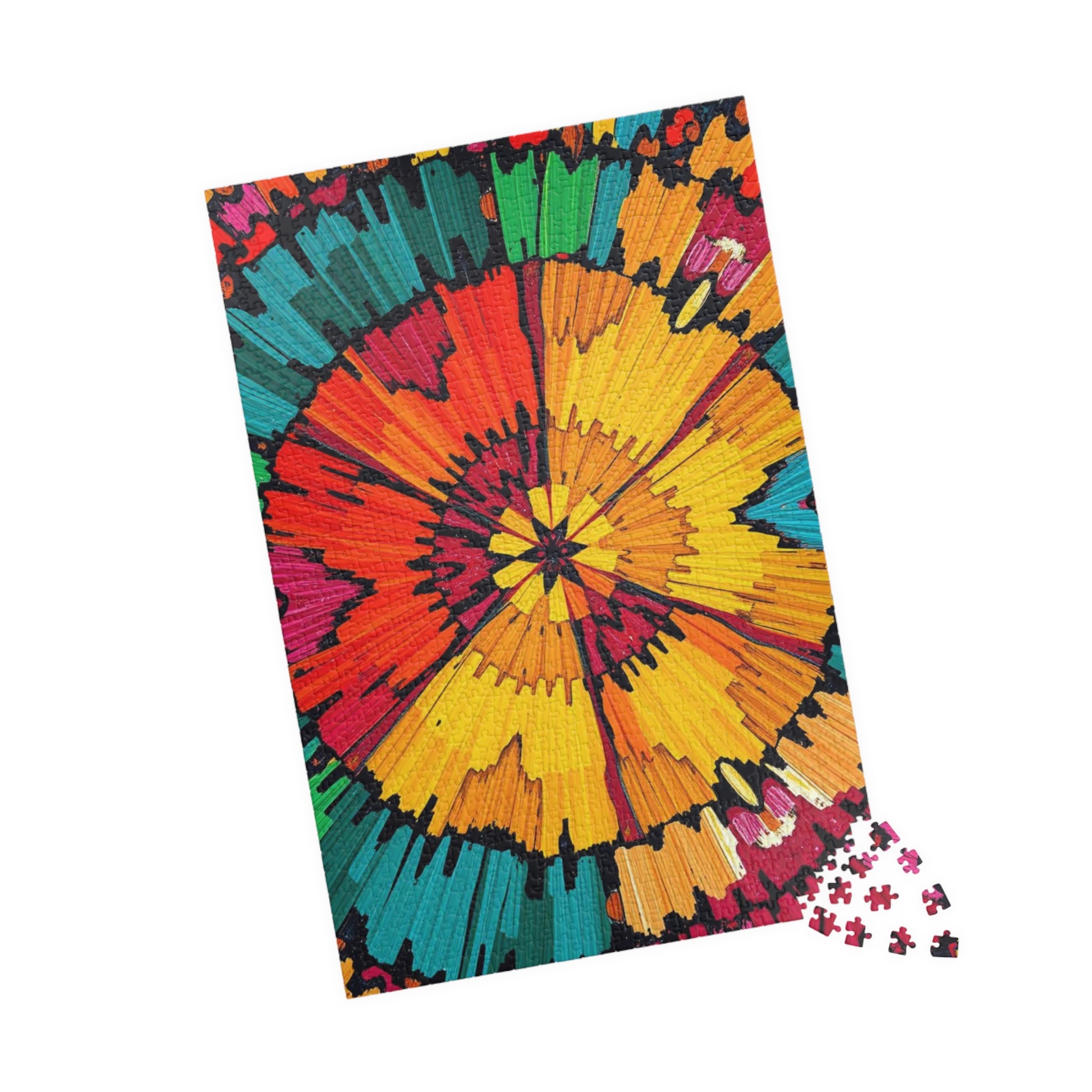 Colorful Mandala Jigsaw Puzzle - Engaging Family Activity, Quiet Home Entertainment, Gift for Friends, Indoor Fun, Mindfulness Puzzle Puzzle The Puzzle Chest