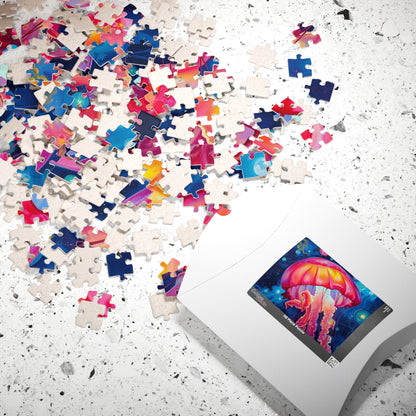 Colorful Jellyfish Jigsaw Puzzle, Vibrant Ocean Artwork, Family Game Night, Friend Gift for Sea Lovers, Fun Activity for Adults Puzzle The Puzzle Chest