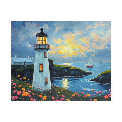 Lighthouse Coastal Scene Puzzle | Scenic Ocean Jigsaw Puzzle The Puzzle Chest