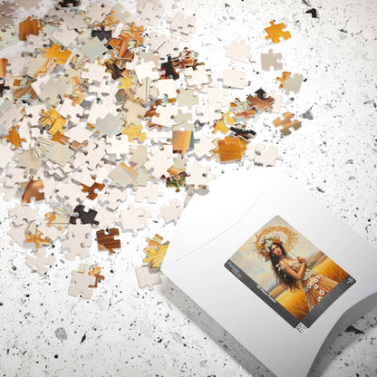 Lady of the Golden Fields - Summer Wildflower Fantasy Jigsaw Puzzle Puzzle The Puzzle Chest