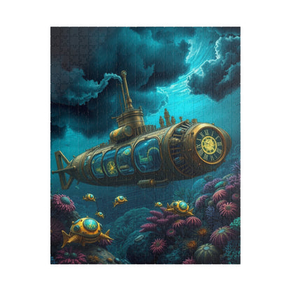 Underwater Submarine Puzzle | Steampunk Adventure | Perfect Gift for Ocean Lovers, Family Game Night, Unique Wall Art, Educational Fun 520 pcs (Vertical) Puzzle The Puzzle Chest