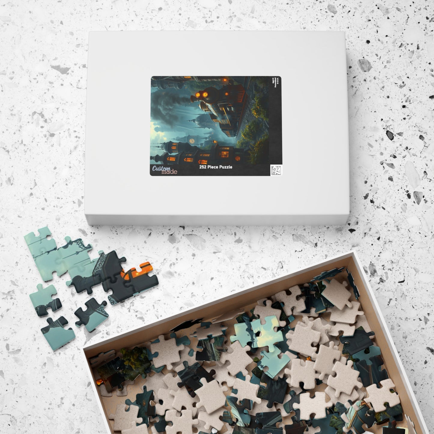 Steampunk Mystical Train Puzzle - Enchanting Steam Engine Design, Perfect for Gifts, Family Fun, Relaxing Activities, Puzzle Lovers Puzzle The Puzzle Chest