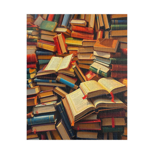Book Lover's Jigsaw Puzzle Fun - Chaotic Collage, Ideal for Cozy Home Activity, Family Bonding Time Brain Teaser, Gift for Readers 520 pcs (Vertical) Puzzle The Puzzle Chest