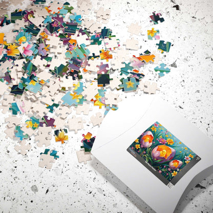 Whimsical Flower Chick Jigsaw Puzzle, Perfect Gift for Easter and Spring, Family Fun Activity, Creative Hobby, Brain Teaser, Bird Lovers Puzzle The Puzzle Chest