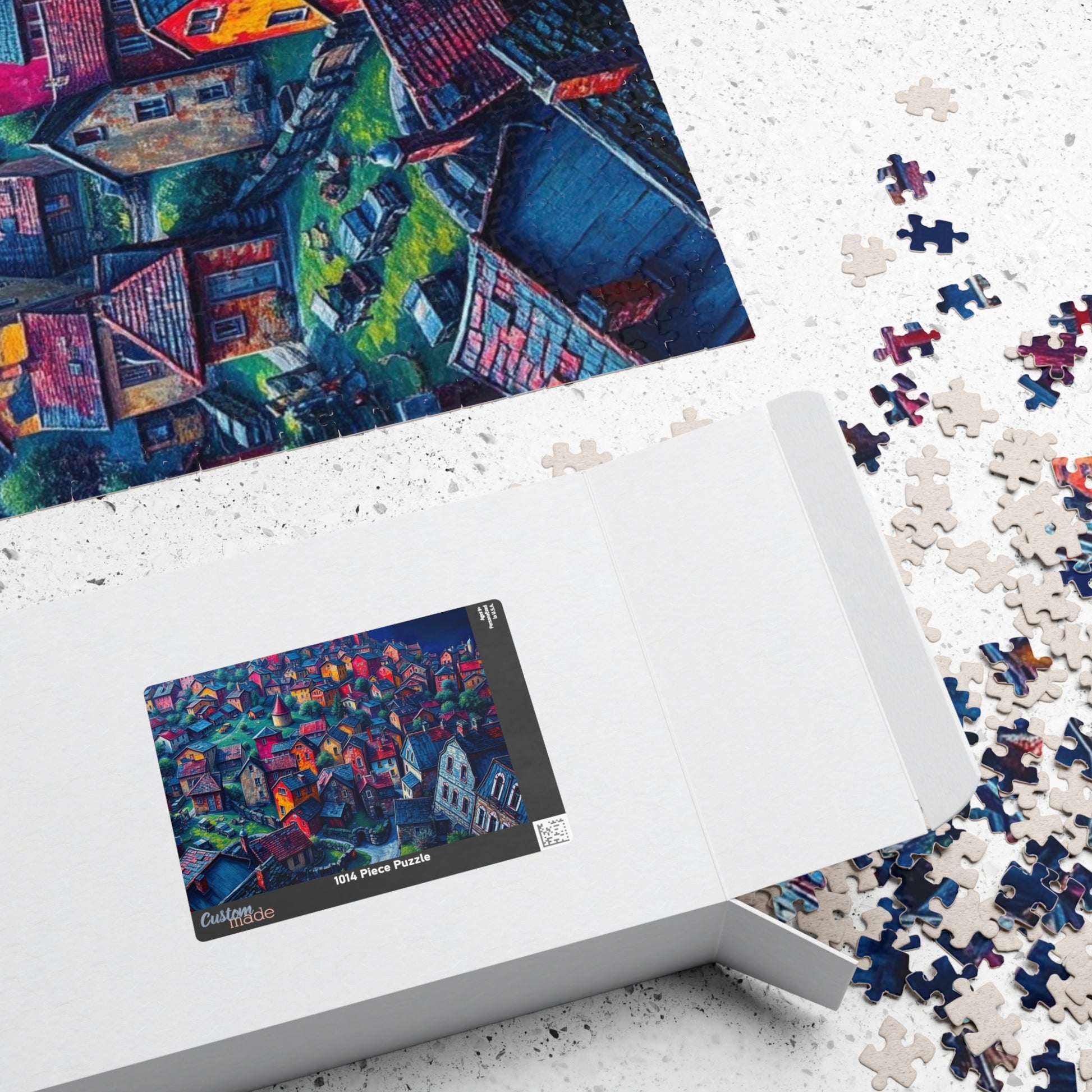 Electric Macro Close-Up Village Puzzle, Vivid Colors 3D Town Challenging, Jigsaw Game (110, 252, 520, 1014-pieces), Gift for Puzzle Fans The Puzzle Chest