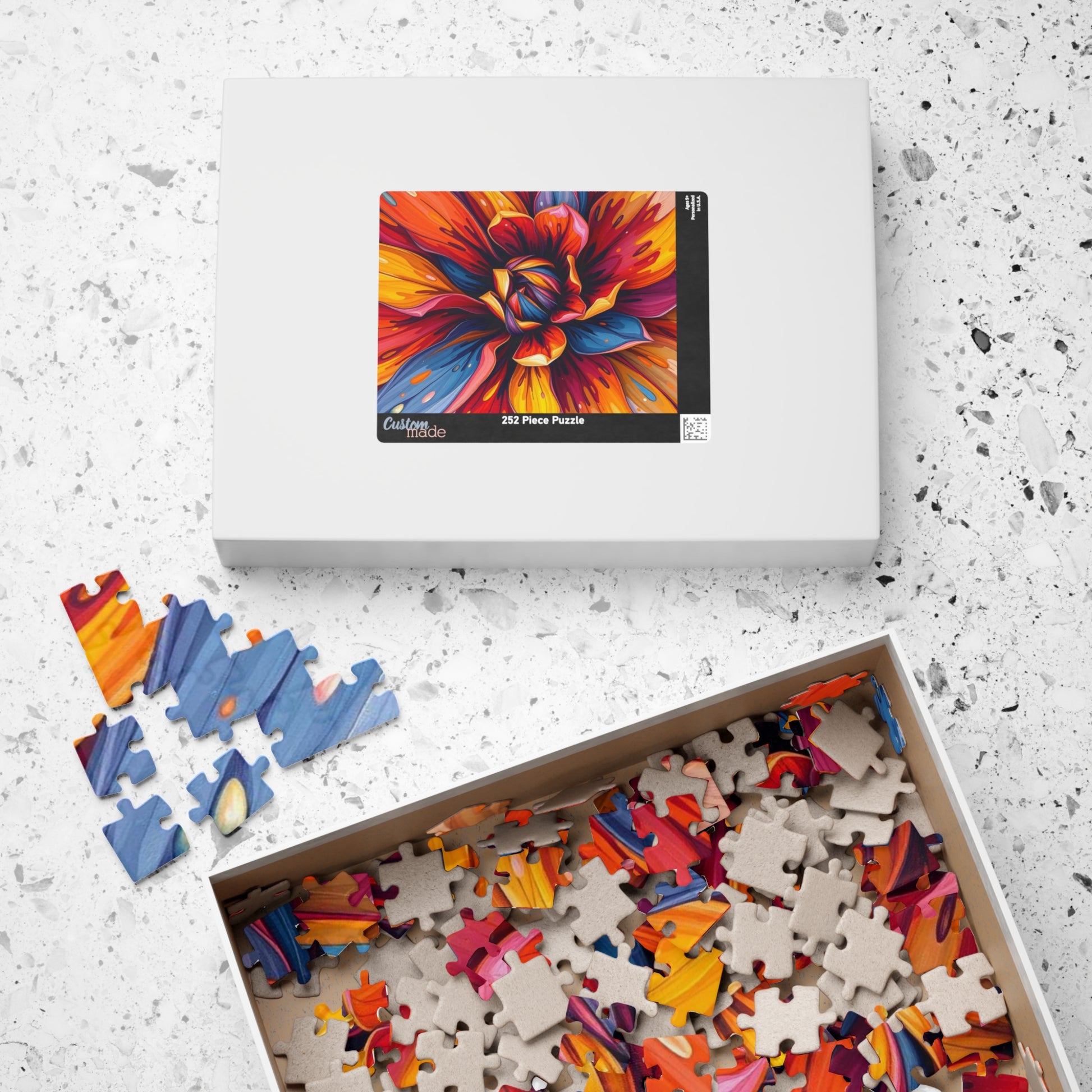 Vibrant Floral Puzzle, 110-1014 Piece Abstract Jigsaw Game, Colorful Art Piece, Art Lover Gift for Friends, Family Game Night, Brain Teaser Puzzle The Puzzle Chest