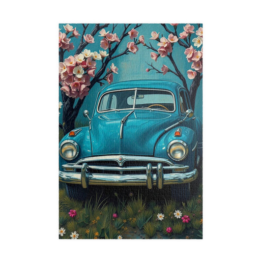 Spring Vintage Car Jigsaw Puzzle - 110/252/520/1014 Pieces, Perfect Family Game Night, Gift for Car Lovers, Nostalgic Home Décor 1014 pcs (Vertical) Puzzle The Puzzle Chest