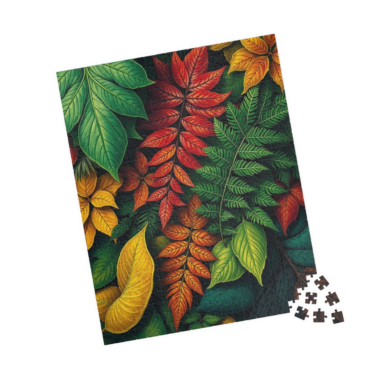 Chaotic Autumn Leaves Jigsaw Puzzle - Colorful Nature Scene, Family Game Night, Cozy Gift for Plant Lover Creative Hobby Puzzle The Puzzle Chest