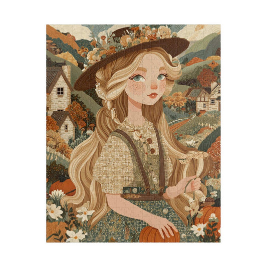 2020s Autumn Cowgirl Jigsaw Puzzle - Cottagecore Field, Vintage Autumn Game for Home Activity, Family Game Night, Solo Fun, Gifts Puzzle The Puzzle Chest