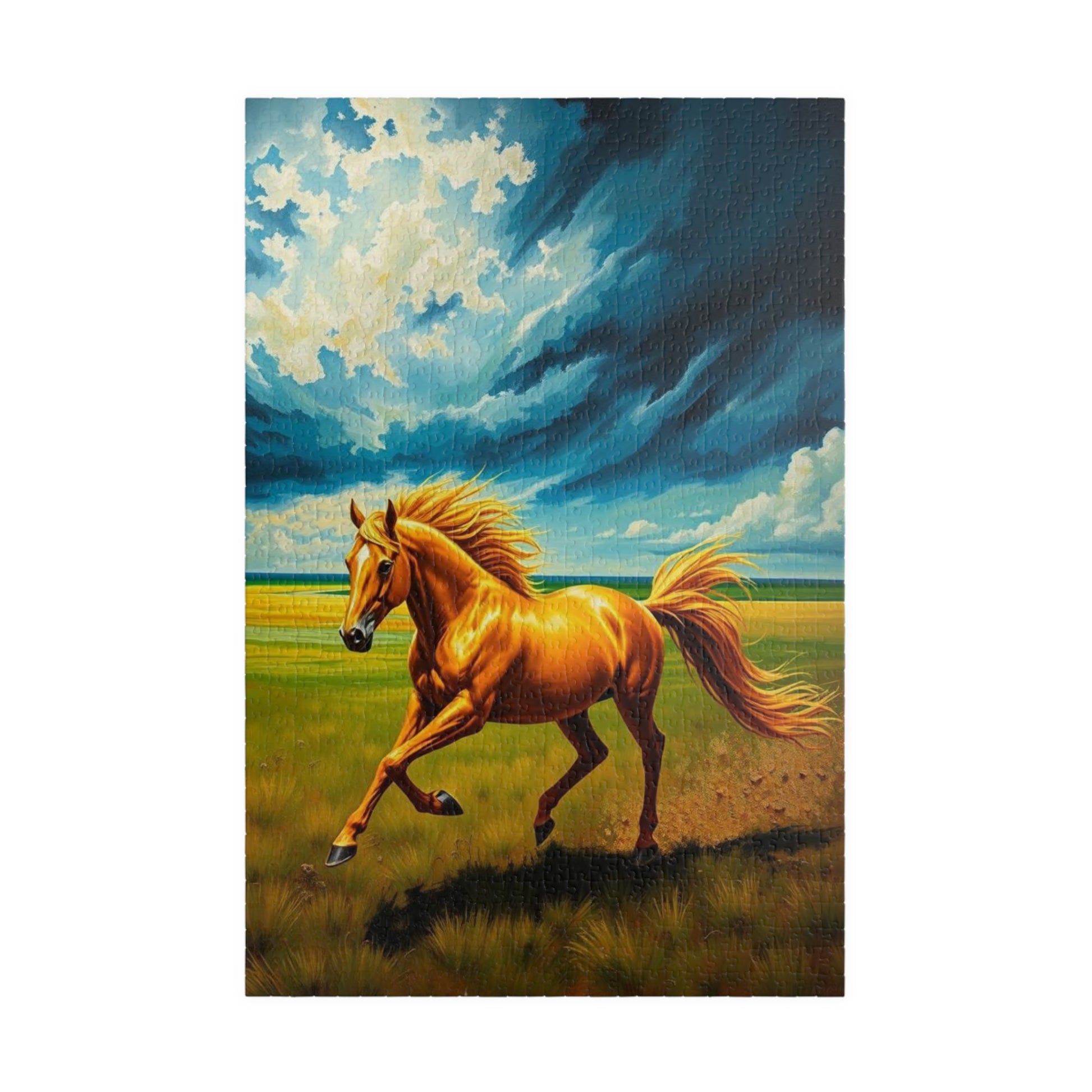 Majestic Running Horse Jigsaw Puzzle, Equestrian Gift for Animal Lover, Family Game Night, Solo Fun Mindfulness Activity, Home Entertainment 1014 pcs (Vertical) Puzzle The Puzzle Chest