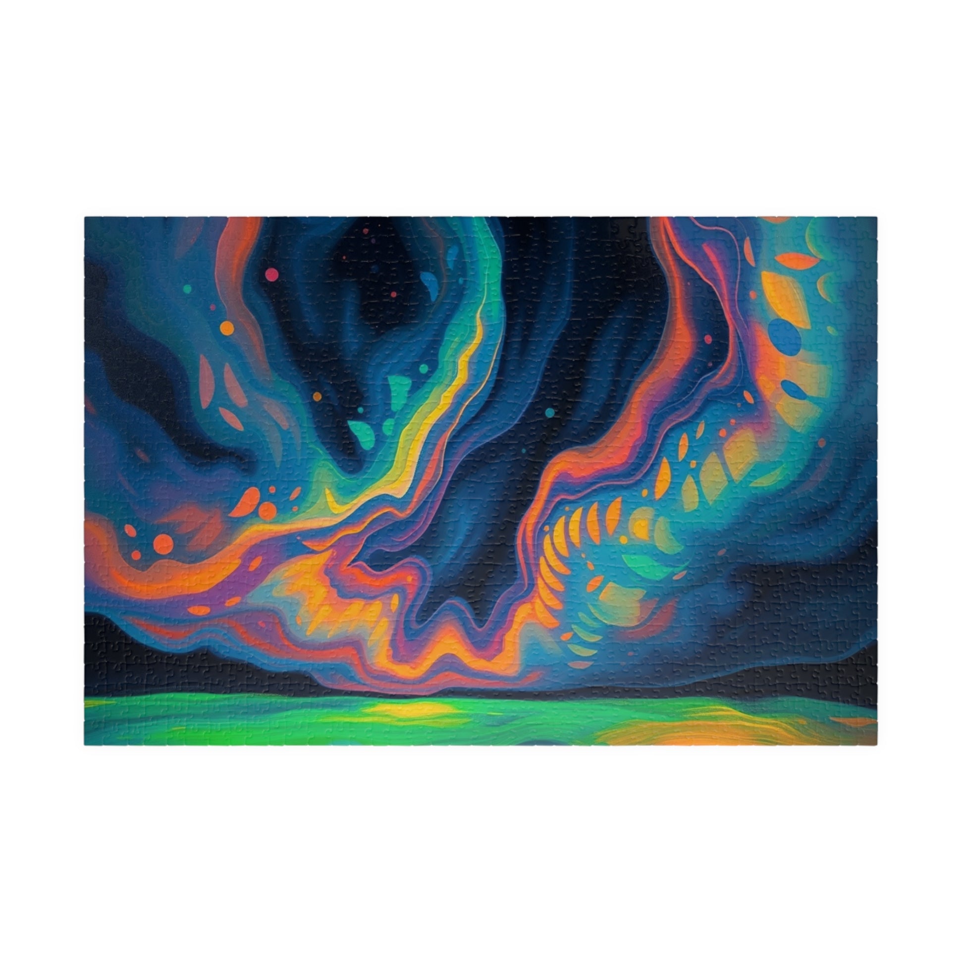 Vibrant Abstract Jigsaw Puzzle, Fun Family Indoor Activity, Gift for Kids and Adults, Puzzle Lovers Gift for Friends 1014 pcs (Horizontal) Puzzle The Puzzle Chest
