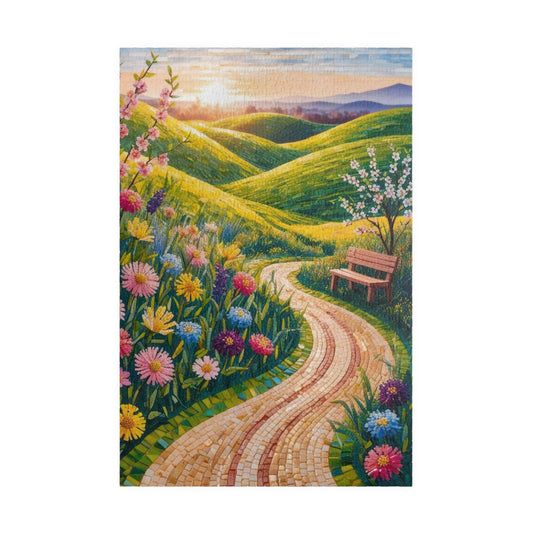 Scenic Garden Mosaic Puzzle, Nature Inspired Landscape Jigsaw Game, Perfect Gift for Family Fun 1014 pcs (Vertical) Puzzle The Puzzle Chest