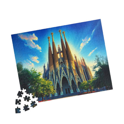 Sagrada Familia Puzzle, Famous Landmark Iconic Barcelona Church, Travel-inspired Jigsaw 252 pcs (Horizontal) Puzzle The Puzzle Chest