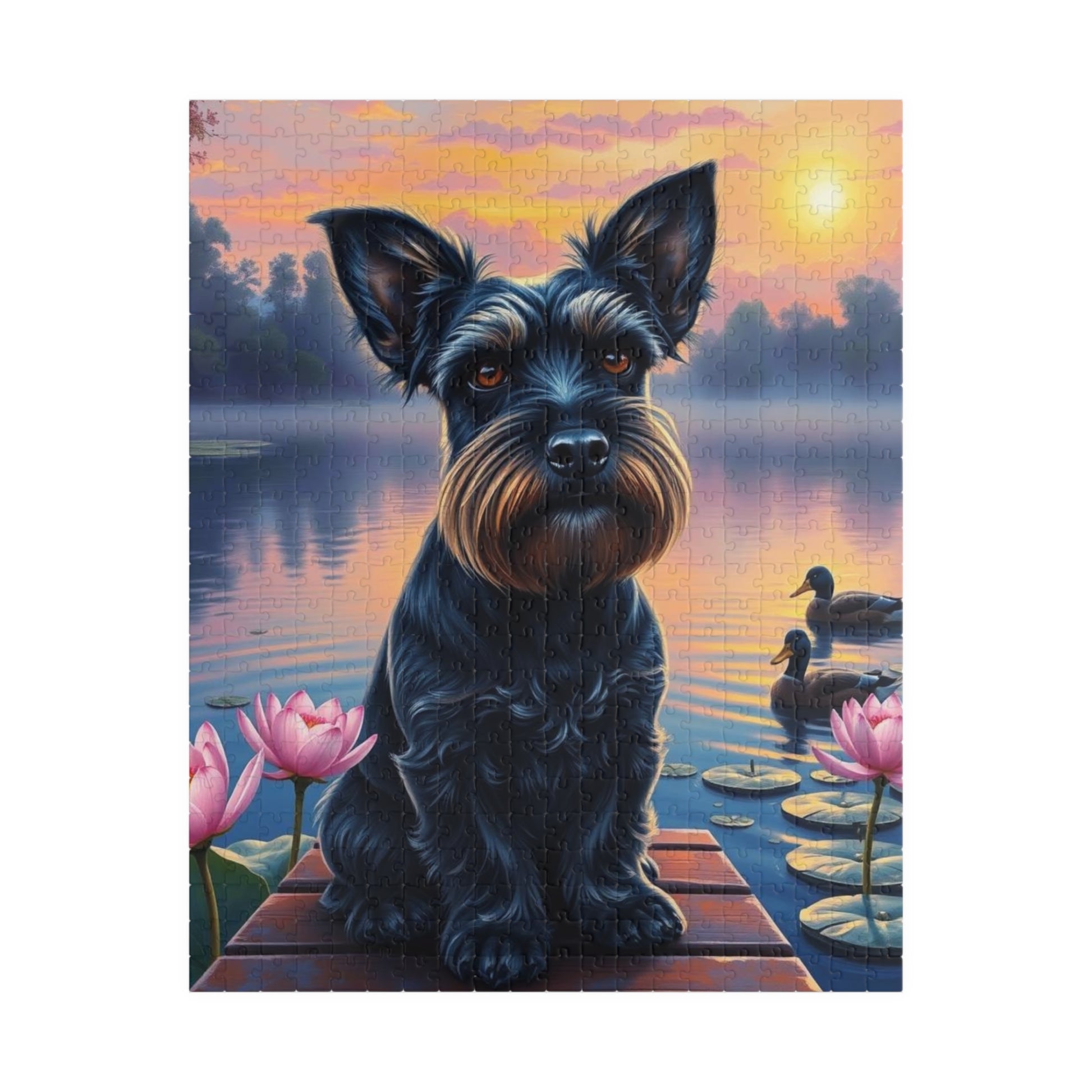 Charming Dog Jigsaw Puzzle - Miniature Schnauzer, Animal Lovers Gift for Pet Owner, Family Game Night, Creative Home Entertainment 520 pcs (Vertical) Puzzle The Puzzle Chest