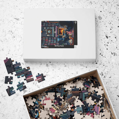Cozy Cat-Themed Reading Room Puzzle - Home Library Jigsaw Game Perfect for Cat Lovers, Family Fun, Bookish Gift Idea, Quiet Leisure Activity Puzzle The Puzzle Chest