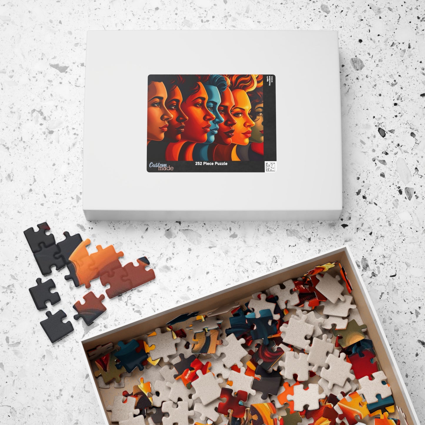 Human Tapestry Jigsaw Puzzle, Diversity Silhouette Puzzle, Face Collage Puzzle, Puzzle Lover Gift for Friend, Family Bonding, Mind Challenge Puzzle The Puzzle Chest