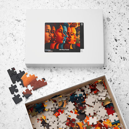 Human Tapestry Jigsaw Puzzle, Diversity Silhouette Puzzle, Face Collage Puzzle, Puzzle Lover Gift for Friend, Family Bonding, Mind Challenge Puzzle The Puzzle Chest