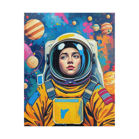 Colorful Astronaut Puzzle, Pop Art Space Themed Jigsaw Game, Best Gift for Space Lover, Mindfulness Activity, Fun Family Home Entertainment 520 pcs (Vertical) Puzzle The Puzzle Chest