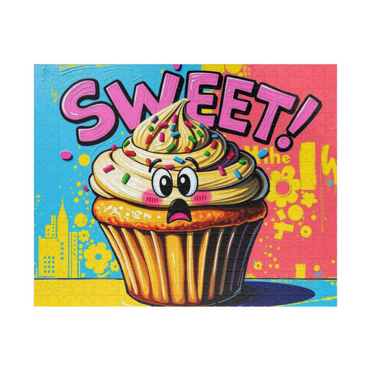 Sweet Cupcake Puzzle - Pop Art Jigsaw Game, Fun Activity, Birthday Gift for Friends, Family Activity, Brain Teaser, Best Gift Idea 520 pcs (Horizontal) Puzzle The Puzzle Chest