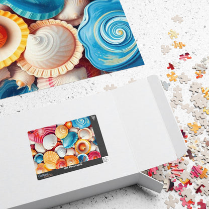 Chaotic Seashell Jigsaw Puzzle - Beach Themed Collage, Ideal for Family Game Nights, Creative Hobby, Holiday Birthday Gift for Ocean Lovers Puzzle The Puzzle Chest