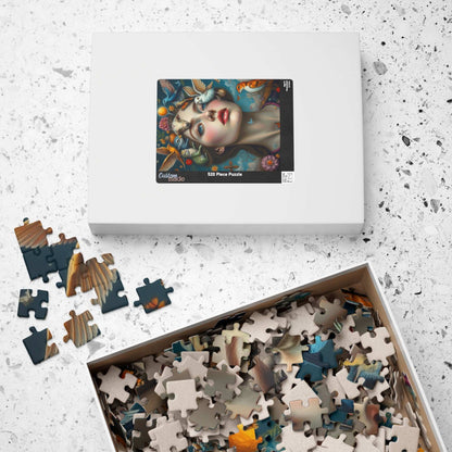 Surreal Self Portrait Jigsaw Puzzle, 110/252/520/1014 Piece, Frida Kahlo Inspired, Dreamlike Animals & Nature, Gift for Art Lovers, Mindful Puzzle The Puzzle Chest