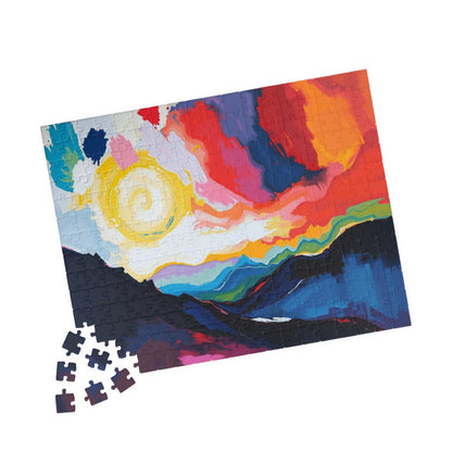 Colorful Landscape Puzzle - Abstract Jigsaw Game for Nature Lovers, Family Game Night, Mindful Activity, Home Entertainment Puzzle The Puzzle Chest