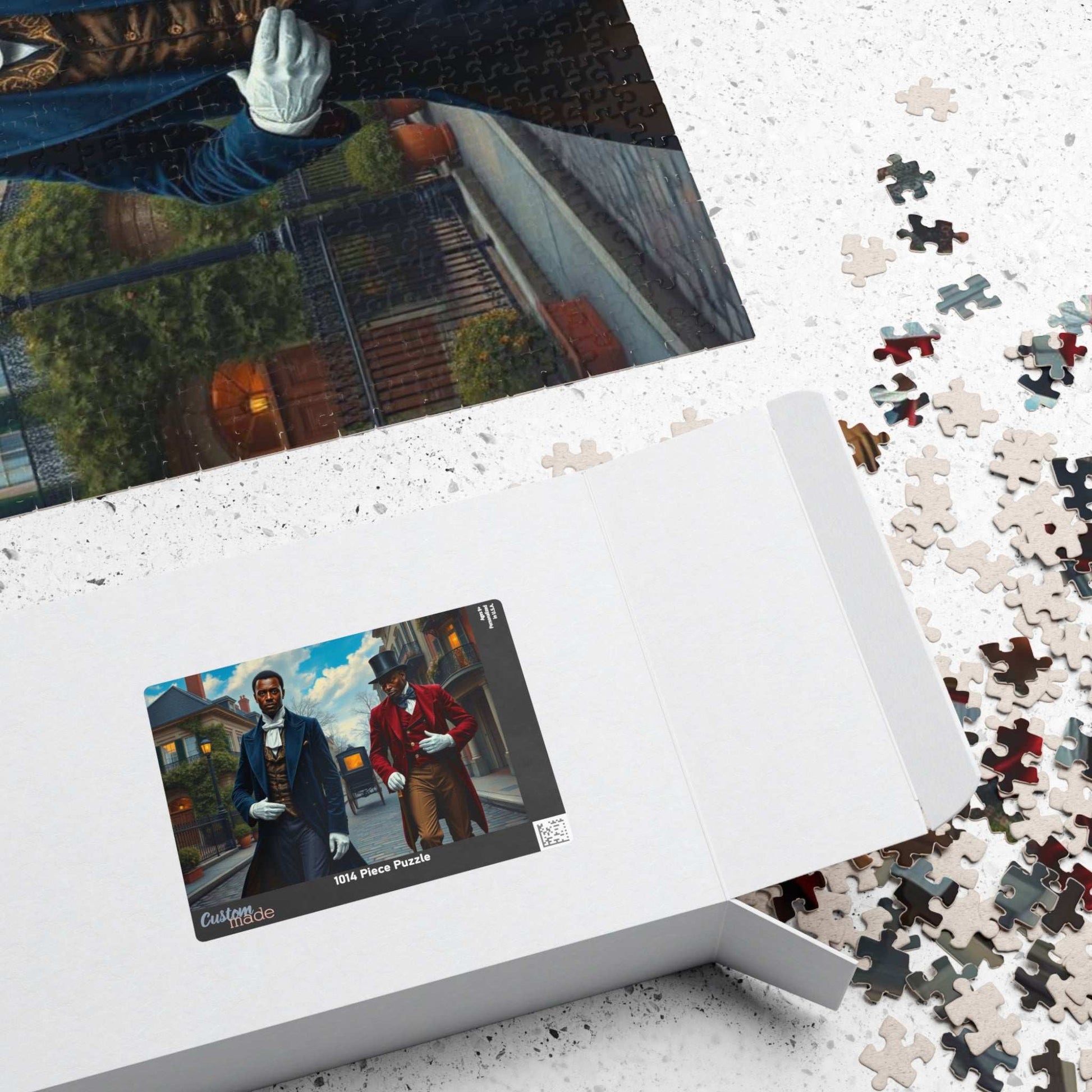 Gentlemen of the Promenade Jigsaw Puzzle for Adults - French Quarter Theme, Black Men Art Puzzle The Puzzle Chest
