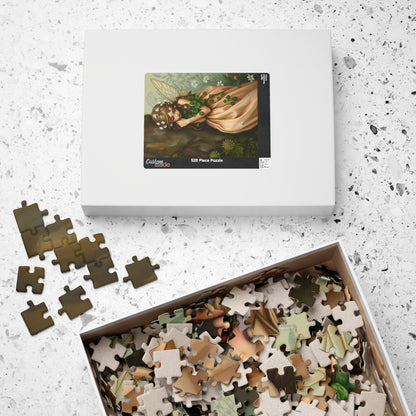 Thoughtful Woodland Fairy Puzzle - Peach Gown, Mossy Tree, Forest Scene, 110-1014 Piece Jigsaw, Gift for Nature Lover, Family Fun Activity Puzzle The Puzzle Chest