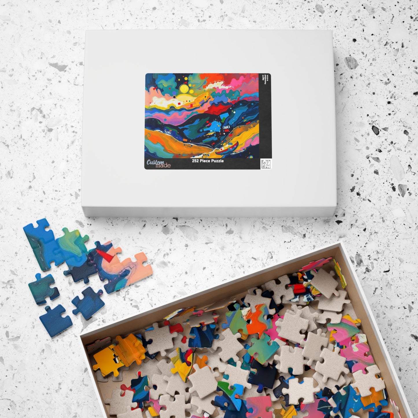 Vibrant Abstract Puzzle - Landscape Jigsaw Game for Adult, Art Therapy, Family Game Night, Home Entertainment, Brain Teaser Gift for Friends Puzzle The Puzzle Chest