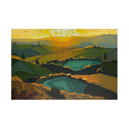 Scenic Abstract Landscape Puzzle, Colorful Nature Art Puzzle for Adults 1014 pcs (Horizontal) Puzzle The Puzzle Chest