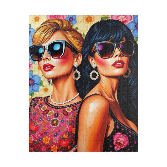 Chic Glamour Puzzle - Pop Art Jigsaw Game, Fashionista Vibes, Home Entertainment, Gift Idea, Family Fun, Brain Teaser, Woman Empowerment 520 pcs (Vertical) Puzzle The Puzzle Chest