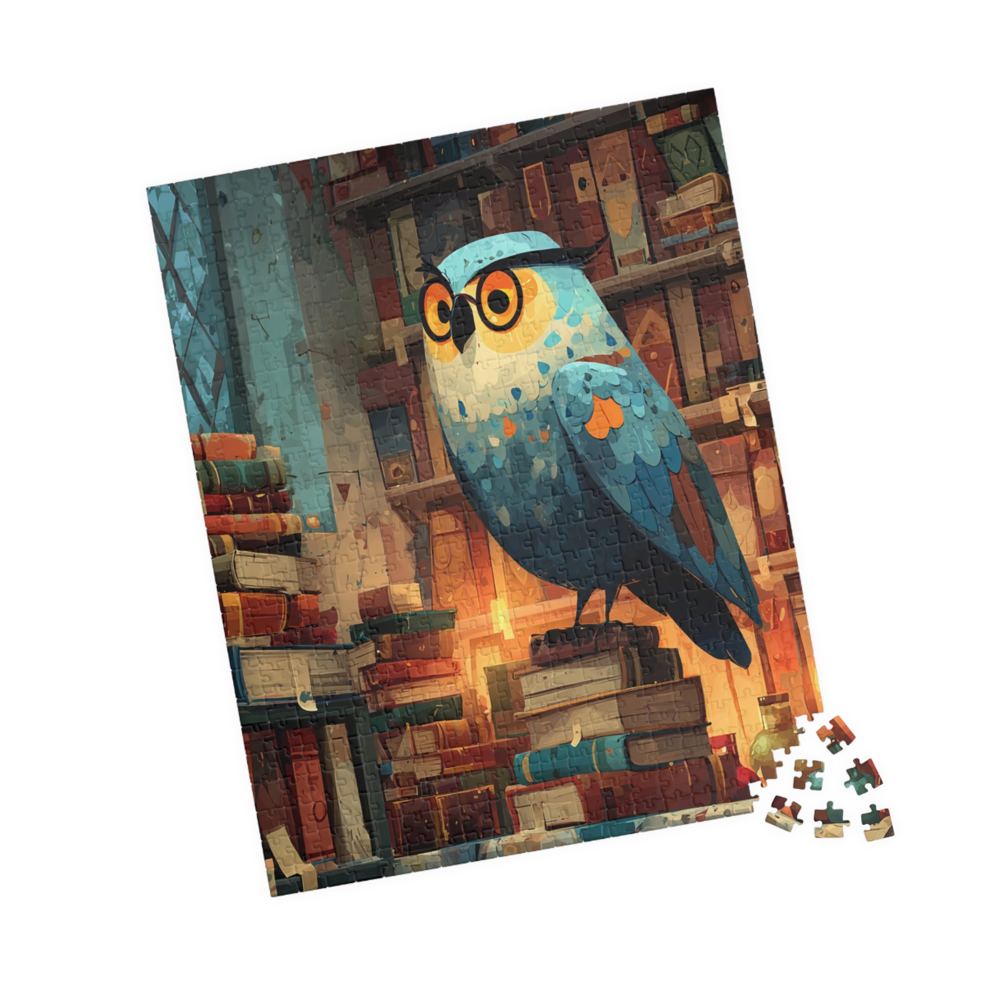 Owl Librarian Jigsaw Puzzle - Bird Game for Book Lovers | Great for Family Bonding, Gifts, Decor, Relaxation, and Mindfulness 520 pcs (Vertical) Puzzle The Puzzle Chest