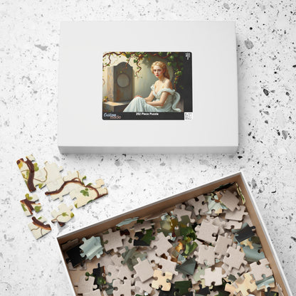 Mourner's Vigil Gothic Jigsaw Puzzle - Woman at Cemetery, Gothic Art Print, Dark Romantic Fantasy Gift for Art Lovers and Puzzle Collectors Puzzle The Puzzle Chest