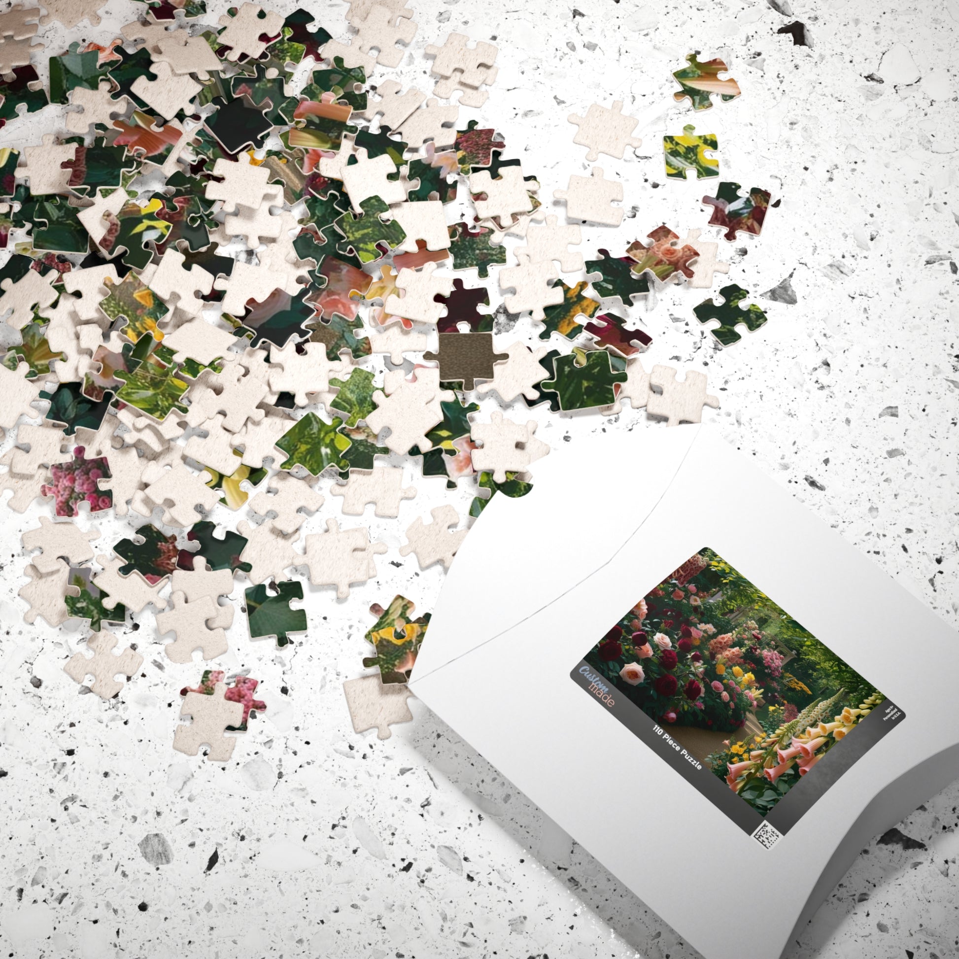 Garden Floral Puzzle, Relaxing Nature Scene, 110, 252, 520, 1014-piece Flower Adult Jigsaw Game, Family Fun, Gifts, Gardening Enthusiasts Puzzle The Puzzle Chest