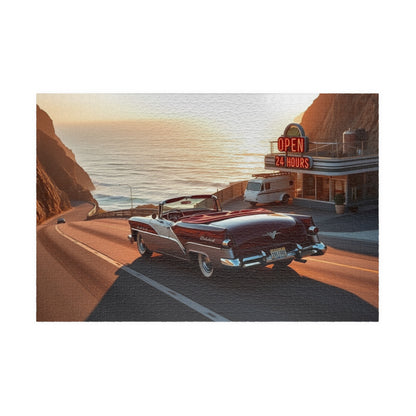 Vintage Car Jigsaw Puzzle - Retro 1954 98 Starfire Convertible 1014 pcs (Horizontal) Puzzle The Puzzle Chest