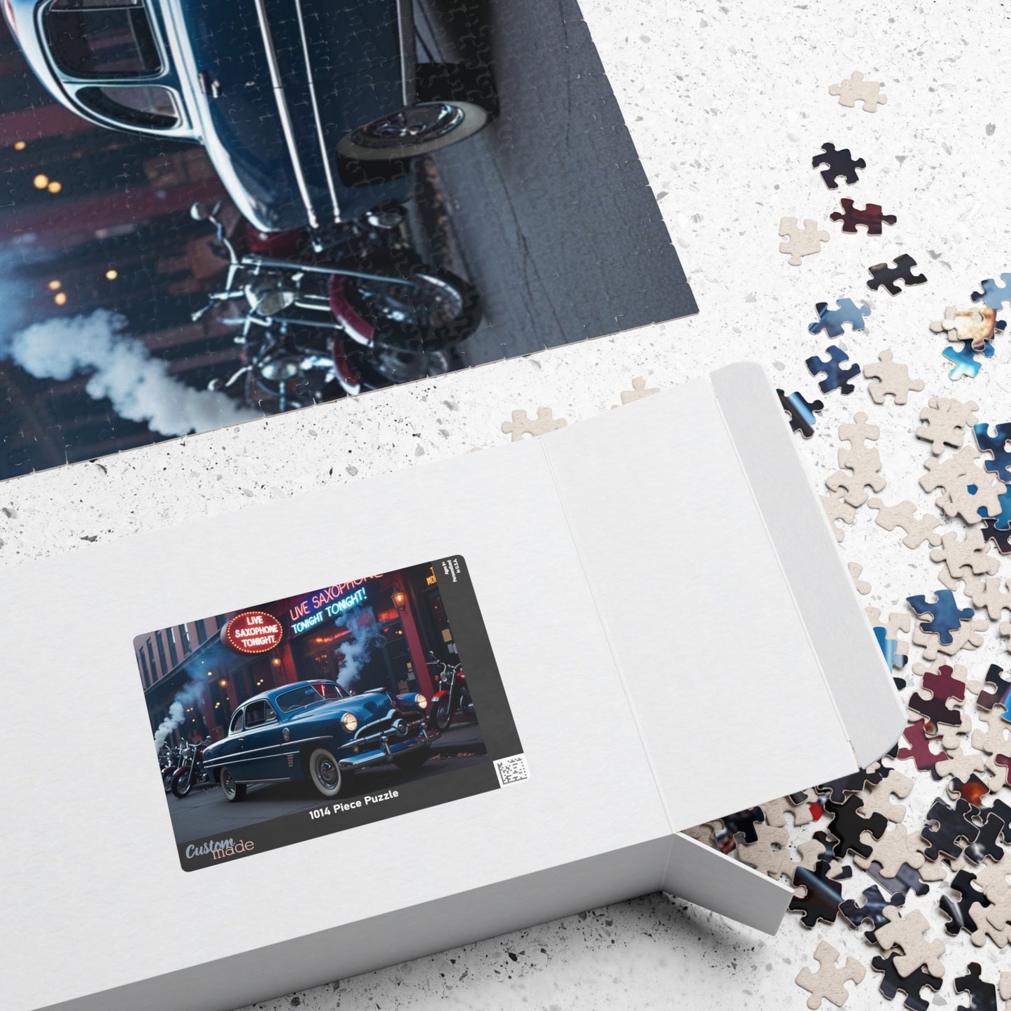 Vintage Car Puzzle - Classic 1949 Eight Coupe, Retro Auto Art, Nostalgic Vehicle Puzzle The Puzzle Chest